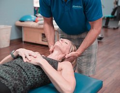Manual Therapy on neck by physical therapist